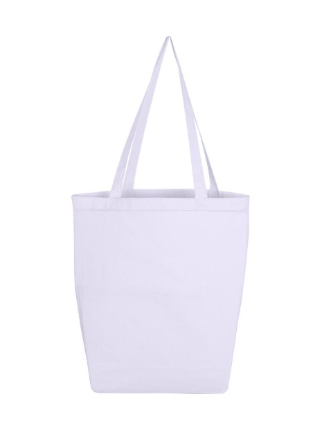 BAGS BY JASSZ Cotton Bag LH with Gusset SNOWWHITE personnalisable